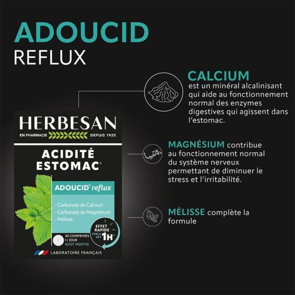 Adoucid Estomac - 30 comprimés à croquer