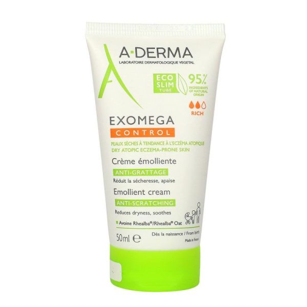 A-DERMA Exomega Control Crème Émolliente Anti-Grattage - 50 ml