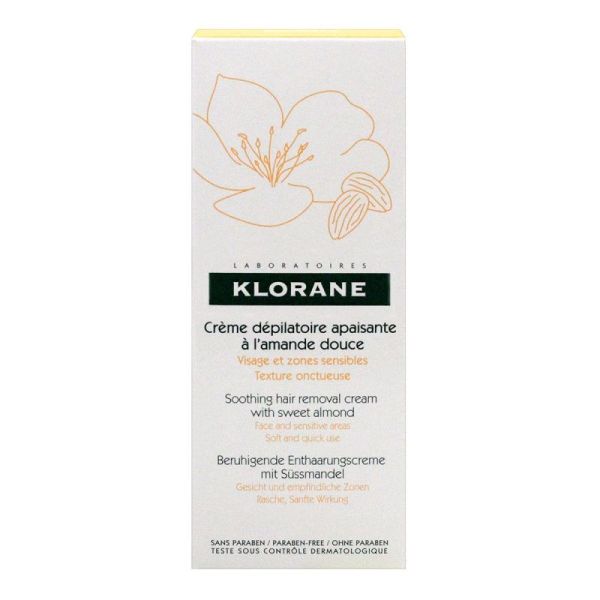 Klorane Crème Dépilatoire Apaisante à l'Amande Douce - 75 ml