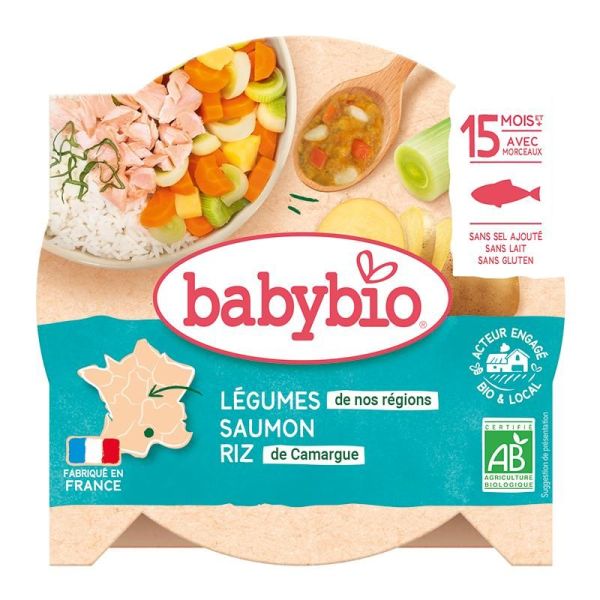 Menus Légumes de nos Régions Saumon Riz de Camargue - Assiette 260g