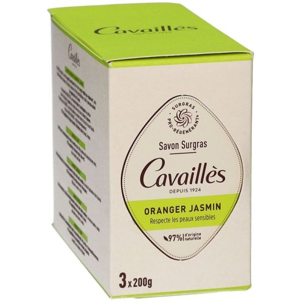 Savon Surgras Oranger Jasmin - 3 savons de 200 g