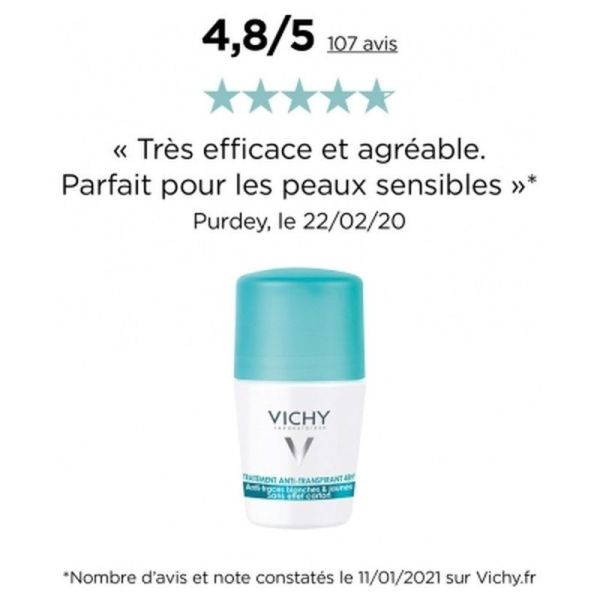 Déodorant Bille Anti-Transpirant 48H Anti-Traces - 2 x 50ml