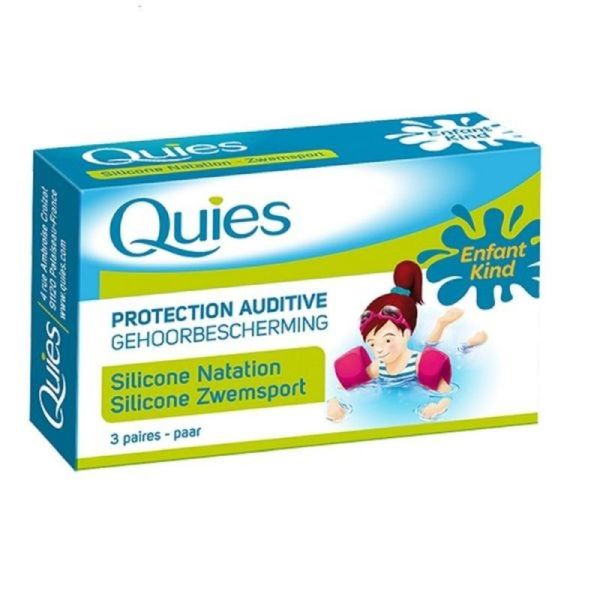 Protection auditive silicone natation enfant - 3 paires