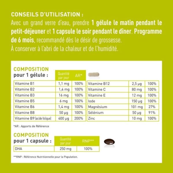Conceptio Femme - 30 capsules + 30 gélules