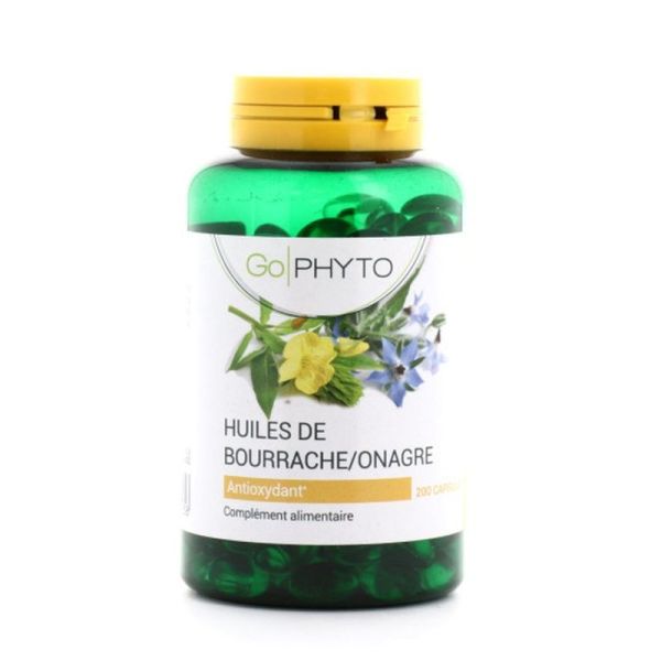 Huiles Bourrache Onagre - 200 Capsules