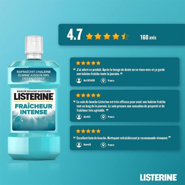Bain de bouche Fraîcheur Intense - 500 ml