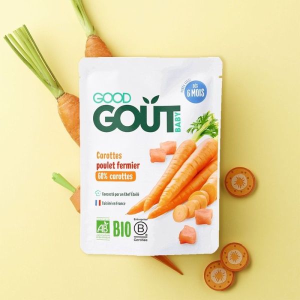 Carottes poulet fermier - 190gr