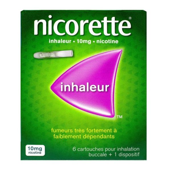 NICORETTE INHALEUR 10 mg - 6 cartouches pour inhalation buccale