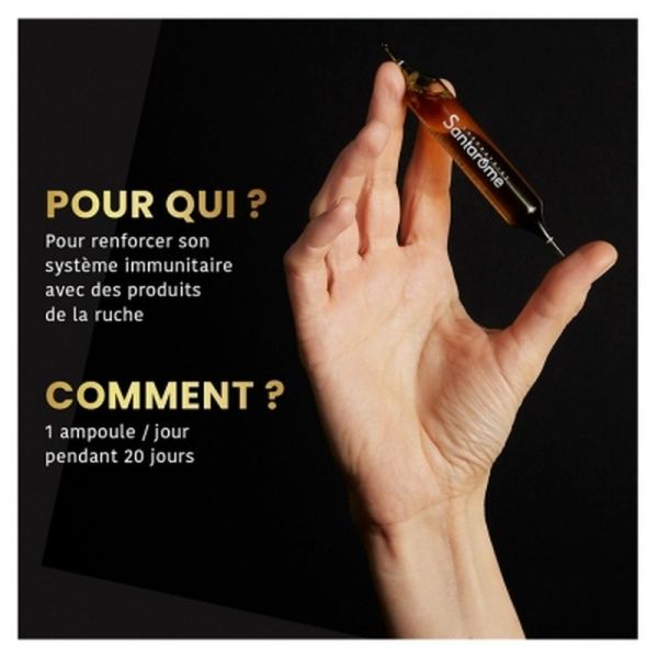Gelée Royale Pollen Propolis Miel de Manuka - 20 Ampoules