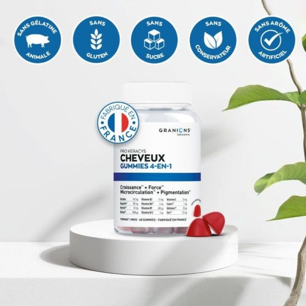 Gammes PRO KERACYS Cheveux Gummies 4-en-1 - 110mg