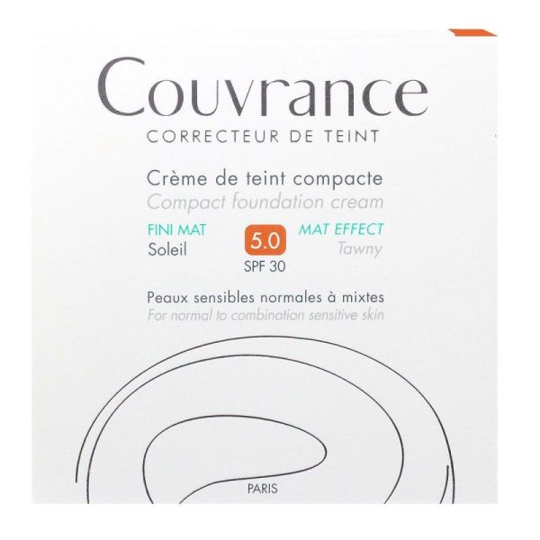 COUVRANCE Crème De Teint Compact Mat Texture Confort SPF30 - Soleil 05 - 10g