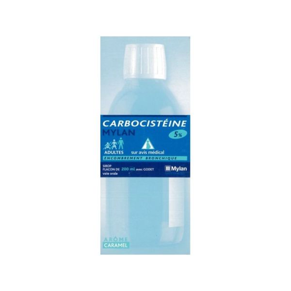 CARBOCISTEINE MYLAN 5% ADULTES, sirop - 200 ml