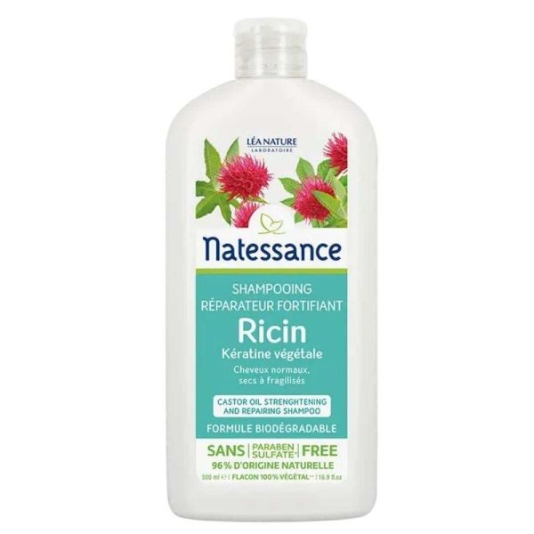 Shampoing Réparateur Fortifiant Ricin et Kératine Végétale - 500 ml