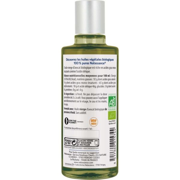 Huile d'Avocat - Visage et Corps - 100ml