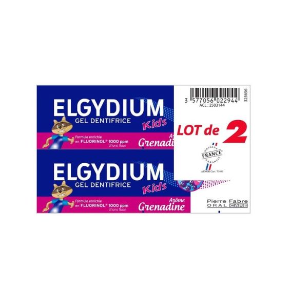 Dentifrice Kids Grenadine - 2x50ml