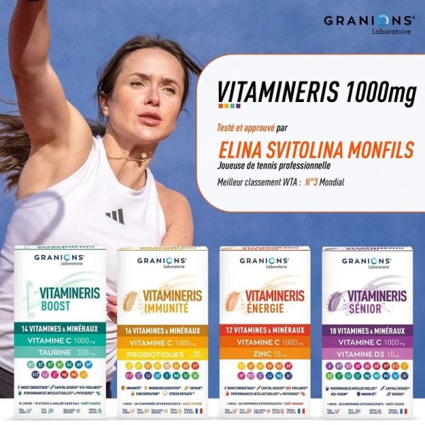Construction musculaire Vitamineris Énergie 1000mg - 28 comprimés