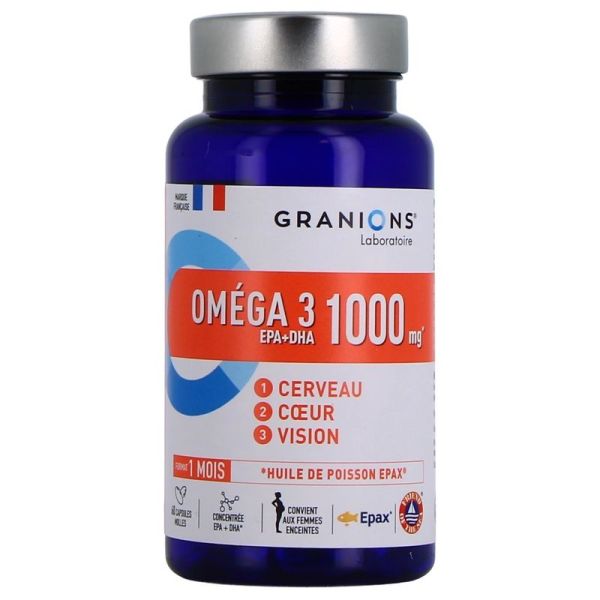 Oméga 3 1000 mg - 60 capsules molles