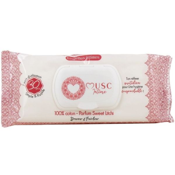 Lingettes Intimes Sweet Litchi - 30 lingettes