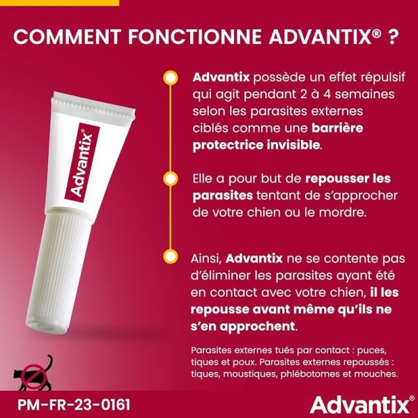 Advantix Très Petit Chien entre 1,5 et 4 kg - 4 x 0,4 ml