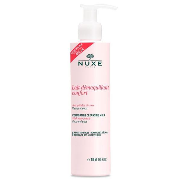 Lait Démaquillant Confort aux Pétales de Rose - 400ml