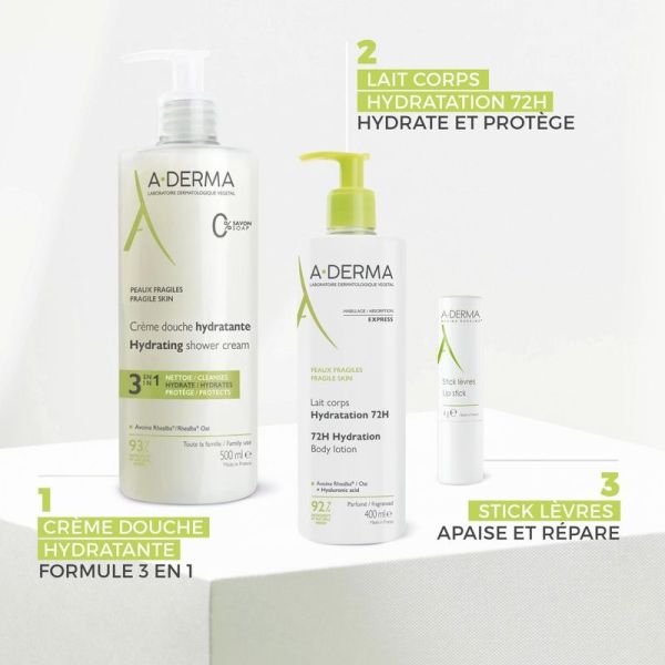 Lait corps hydratation 72H Les Indispensables - 400 ml