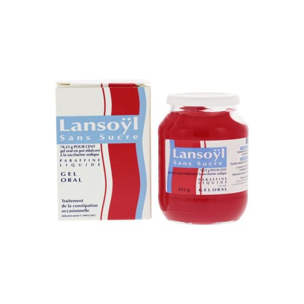 LANSOYL SANS SUCRE 78,23g POUR CENT, gel oral en pot édulcoré à la saccharine sodique - 215 g