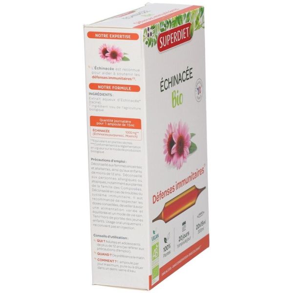 Echinacée Bio Fluide Ampoule - 20x15ml