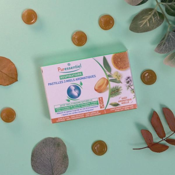 Respiratoire / Resp OK® Pastilles Respiratoire aux 3 miels aromatiques - 18 pastilles
