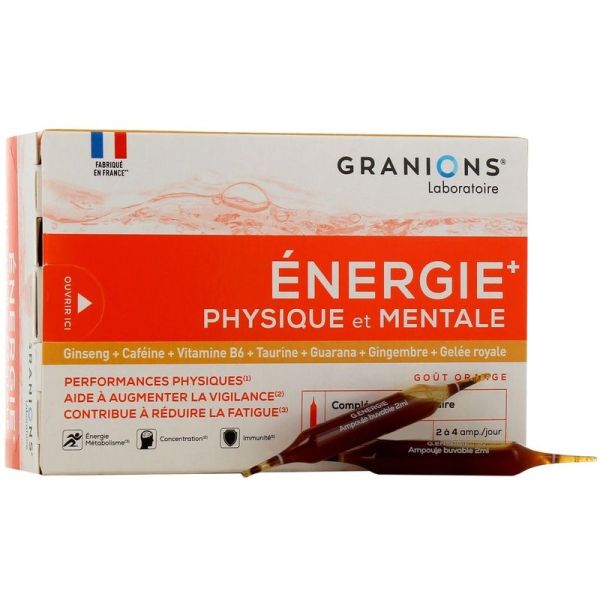 Énergie Physique et Mentale - 30 ampoules