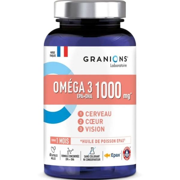 Oméga 3 1000 mg - 60 capsules molles