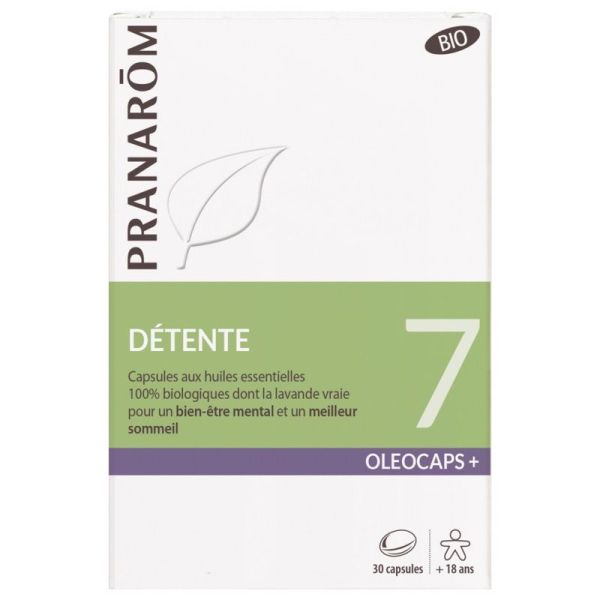 Pranarôm Oléocaps+ 7 Détente Bio - 30 Capsules