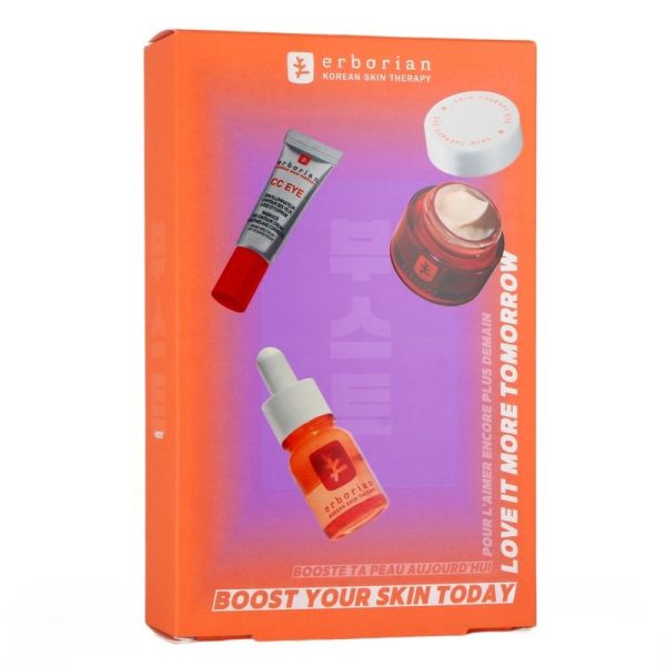 Coffret Booste Ta Peau - Skin Therapy Light 10 ml, Skin Therapy Eye 15 ml, CC Eye Doré 3 ml