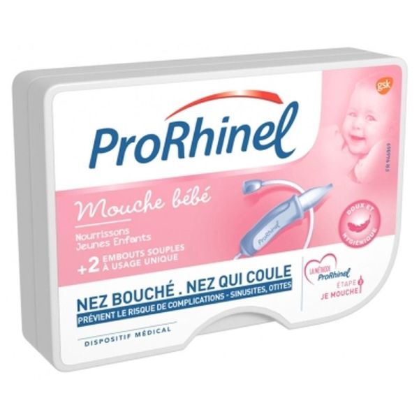 Mouche Bébé Ergonomique - 1 unité avec 2 embouts  jetables