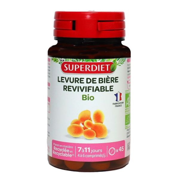Levure de bière revivifiable Bio - 45 comprimés