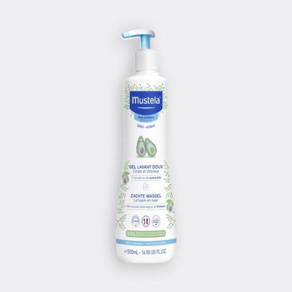 Peau normale Gel Lavant Doux Bébé à l'avocat BIO - 500ml
