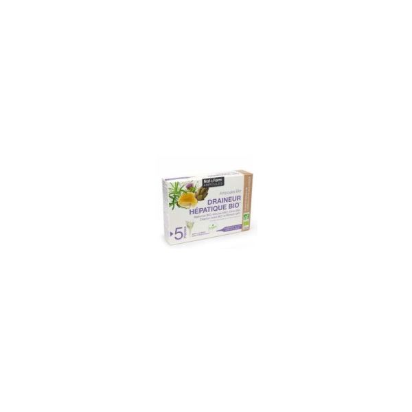 Nat&Form Draineur Hépatique Bio ampoules - 20 ampoules 