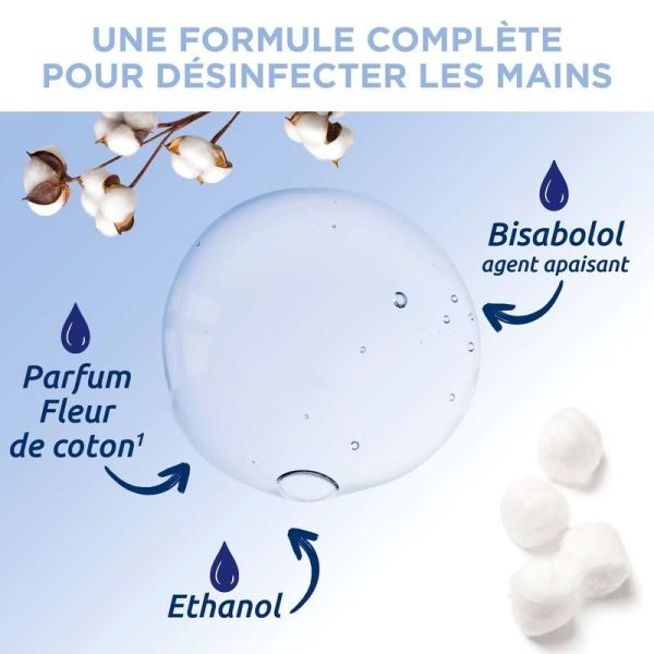 Gel mains hydroalcoolique parfum fleur de coton - 100ml