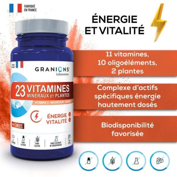 23 Vitamines Minéraux et Plantes - 90 comprimés