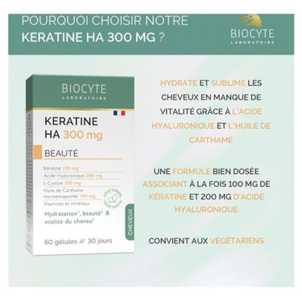 Keratine Ha 300 - 60 gélules