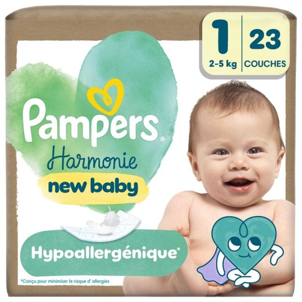 Couches Bébé Hypoallergénique Harmonie New Baby - Taille 1, 2-5 kg