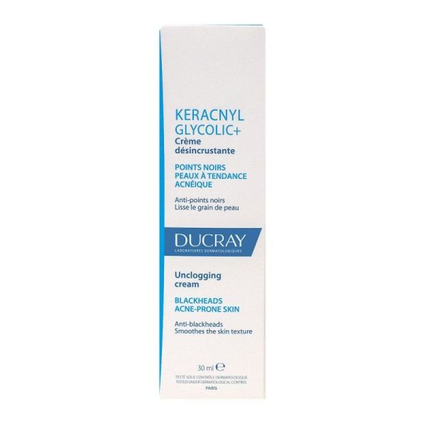 Ducray Keracnyl Glycolic+ Crème désincrustante - 30ml