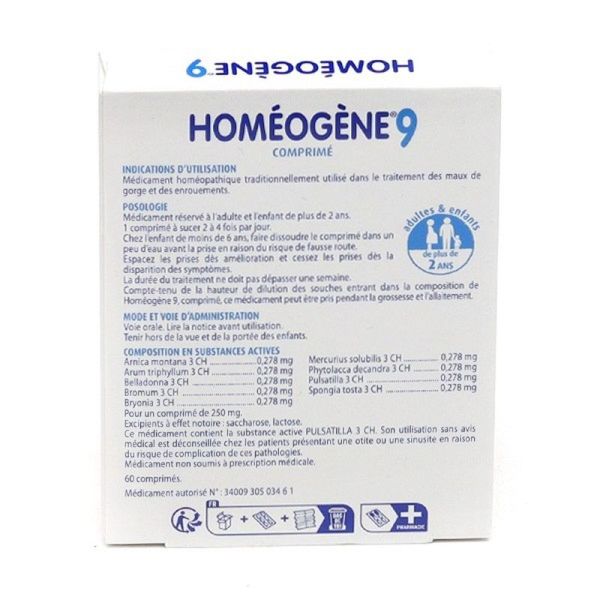 Boiron Homéogène 9 comprimé à sucer