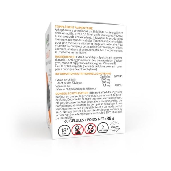 -Arkogélules Shilajit - 60 gélules