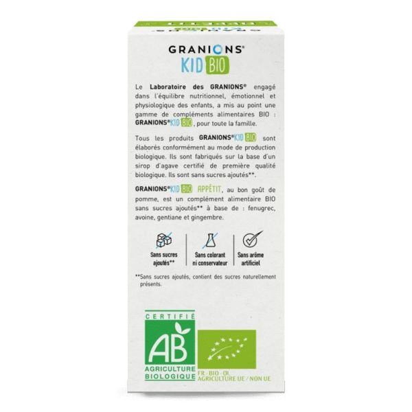 Kid Bio Appétit - Solution Buvable Aux Plantes Goût Pomme - 125 ml