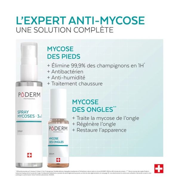 Poderm Spray Mycoses 3 en 1 - 50ml