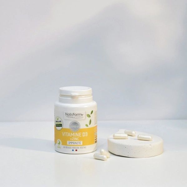 Vitamine D3 + Zinc en gélules - 60 gélules