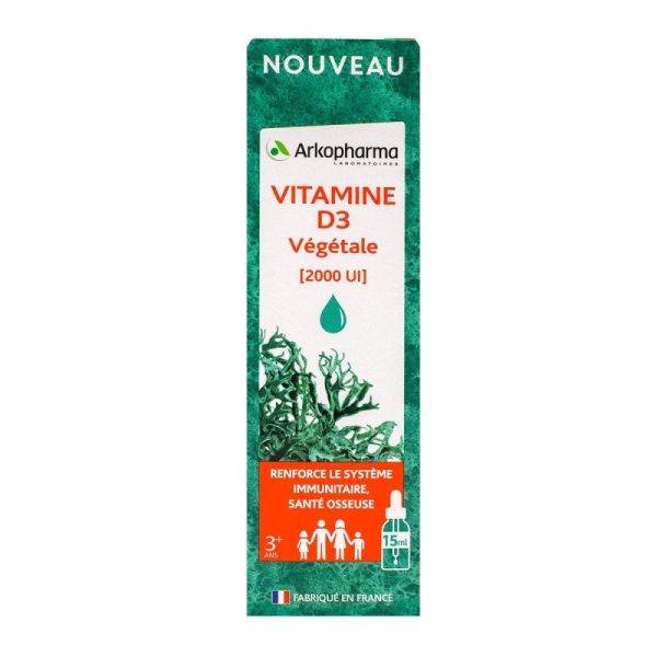 Arkopharma Vitamine D3 Végétale liquide - 15ml