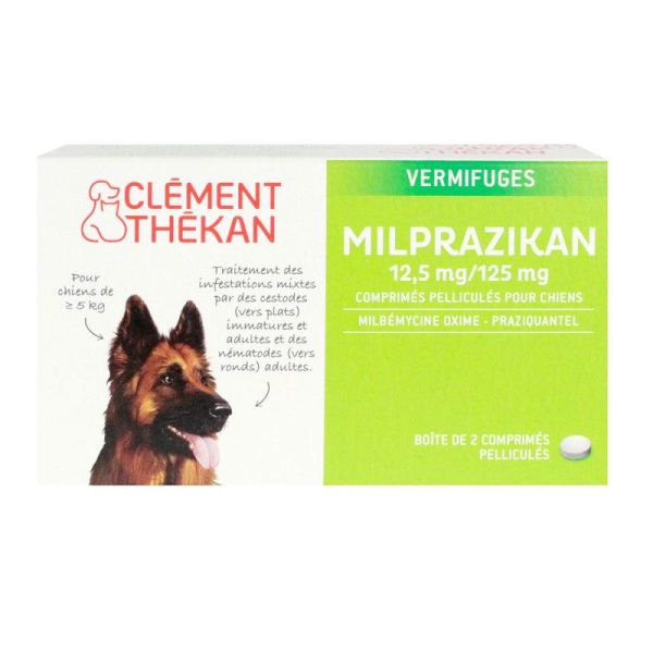 CLÉMENT THEKAN Milprazikan Chien 12.5MG - 2 comprimés