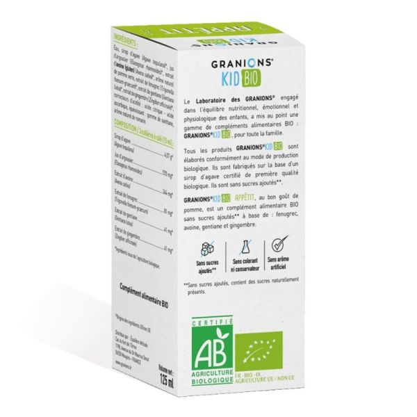 Kid Bio Appétit - Solution Buvable Aux Plantes Goût Pomme - 125 ml