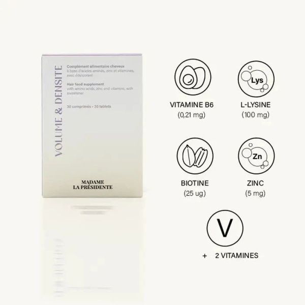 Compléments Alimentaires Cheveux - Volume et Densité - 30 comprimés